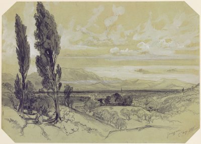 Genezzano, 17 mei 1838 door Edward Lear